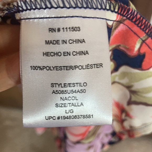 3/$33 Lily Rose dress floral print puff sleeve tie back boho cottagecore L jr - Picture 17 of 17